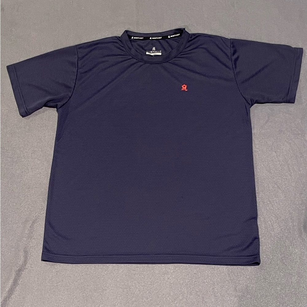 Montagut s/s shirt mens size‎ large pre-owned condition blue